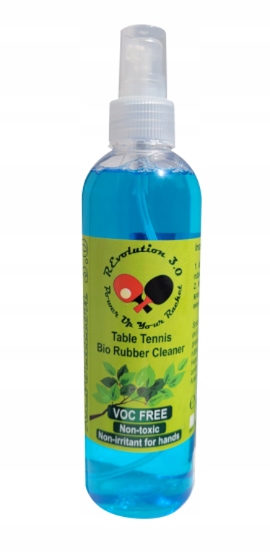 PŁYN do CZYSZCZENIA RAKIETEK okładzin tenisa stołowego 250 ml REVOLUTION