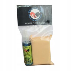 ZESTAW PŁYN do CZYSZCZENIA gum RAKIETEK do TENISA STOŁOWEGO 125 ml + GĄBKA