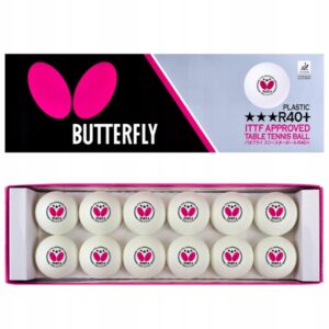 PIŁECZKI do TENISA STOŁOWEGO ping ponga BUTTERFLY 3* 12 szt. profesjonalne