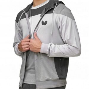 BLUZA do TENISA STOŁOWEGO ping ponga BUTTERFLY XL Hooded Jacket MITO szara