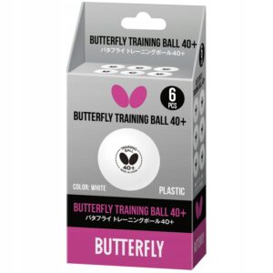 PIŁECZKI BUTTERFLY DO TENISA STOŁOWEGO ping ponga treningowe 6 szt. białe
