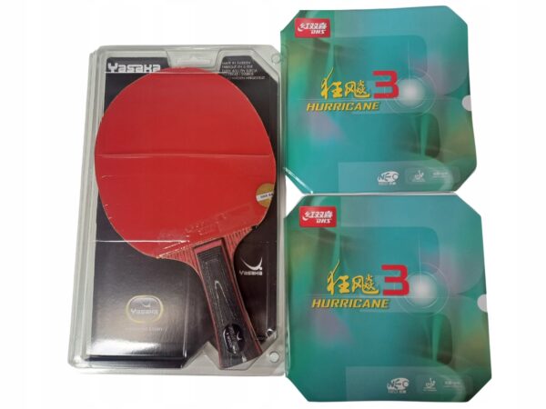 PROFESJONALNA RAKIETKA składana 2x DHS HURRICANE NEO 3 + YASAKA SIlver 9