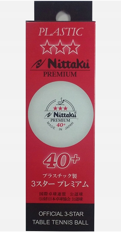 PIŁECZKI DO TENISA STOŁOWEGO turniejowe ligowe 3 szt. NITTAKU PREMIUM ***