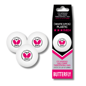 PIŁECZKI do TENISA STOŁOWGO ping ponga BUTTERFLY 3*** 3 szt. profesjonalne