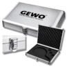 etui metalowe gewo ALUMINIOWE ETUI NA RAKIETKĘ DO TENSIA STOŁOWEGO GEWO POKROWIEC SREBRNY