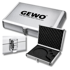 ALUMINIOWE ETUI NA RAKIETKĘ DO TENSIA STOŁOWEGO GEWO POKROWIEC SREBRNY
