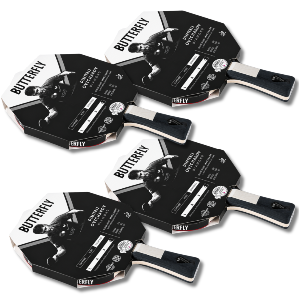 4x RAKIETKA BUTTERFLY DO TENISA STOŁOWEGO OVTCHAROV DIAMOND PING PONG PALETKA